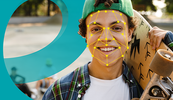 Young boy with a skateboard