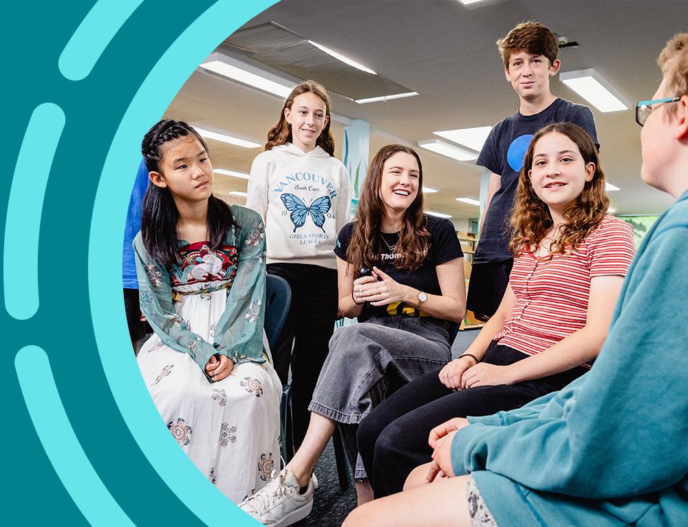 Digital Thumbprint facilitator and students